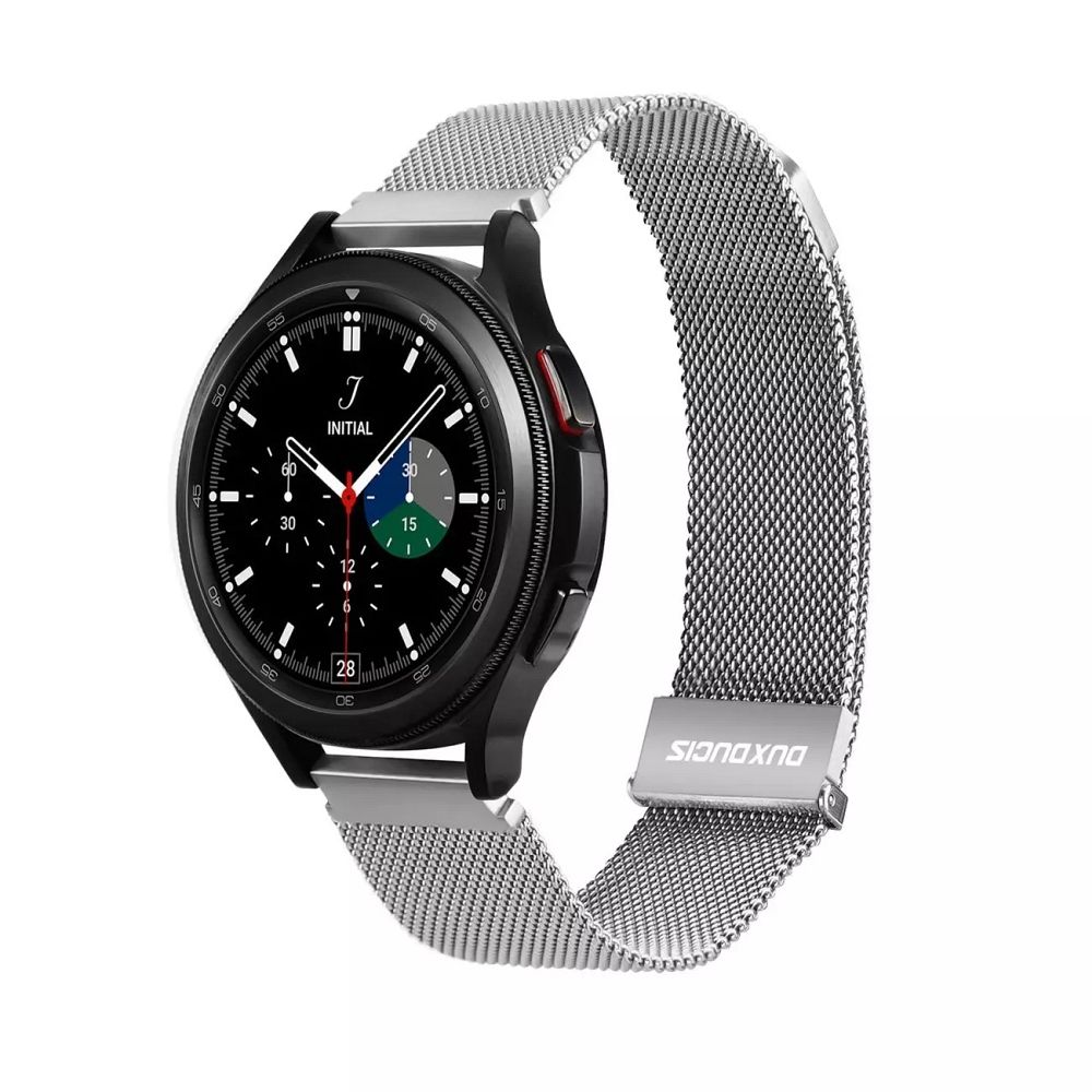 Dux Ducis MILANESE ranneke ruostumaton teräs magneettinen 20 mm hopeinen