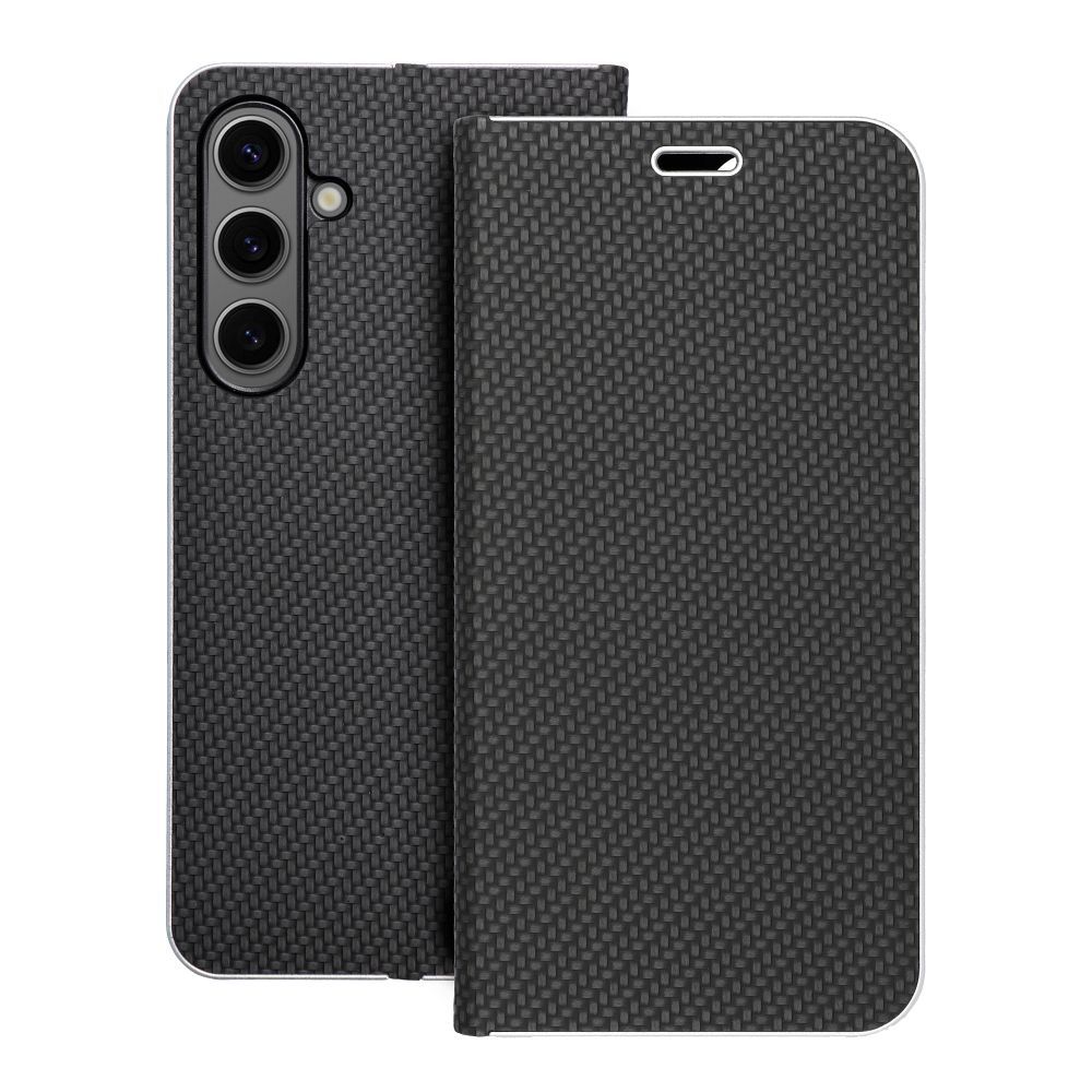 Läppäsuojakuori Samsung S24 PLUS:lle Luna Book Carbon musta