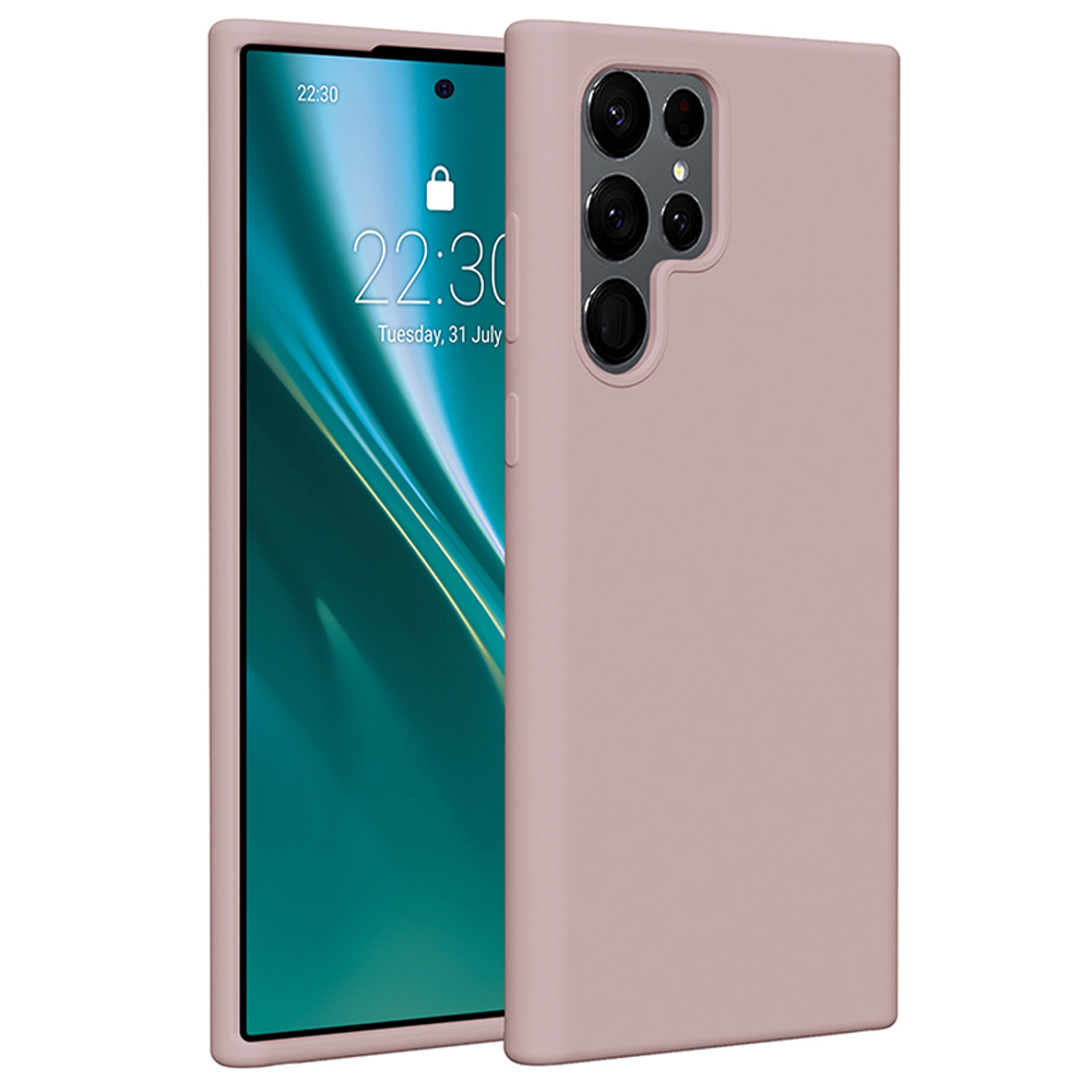 Etteri silikonikuori Samsung Galaxy S22 Ultra vaaleanpunainen