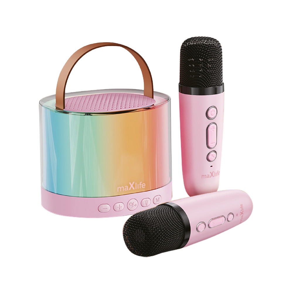 Maxlife Bluetooth Karaoke-kaiutin MXKS-200 Vaaleanpunainen