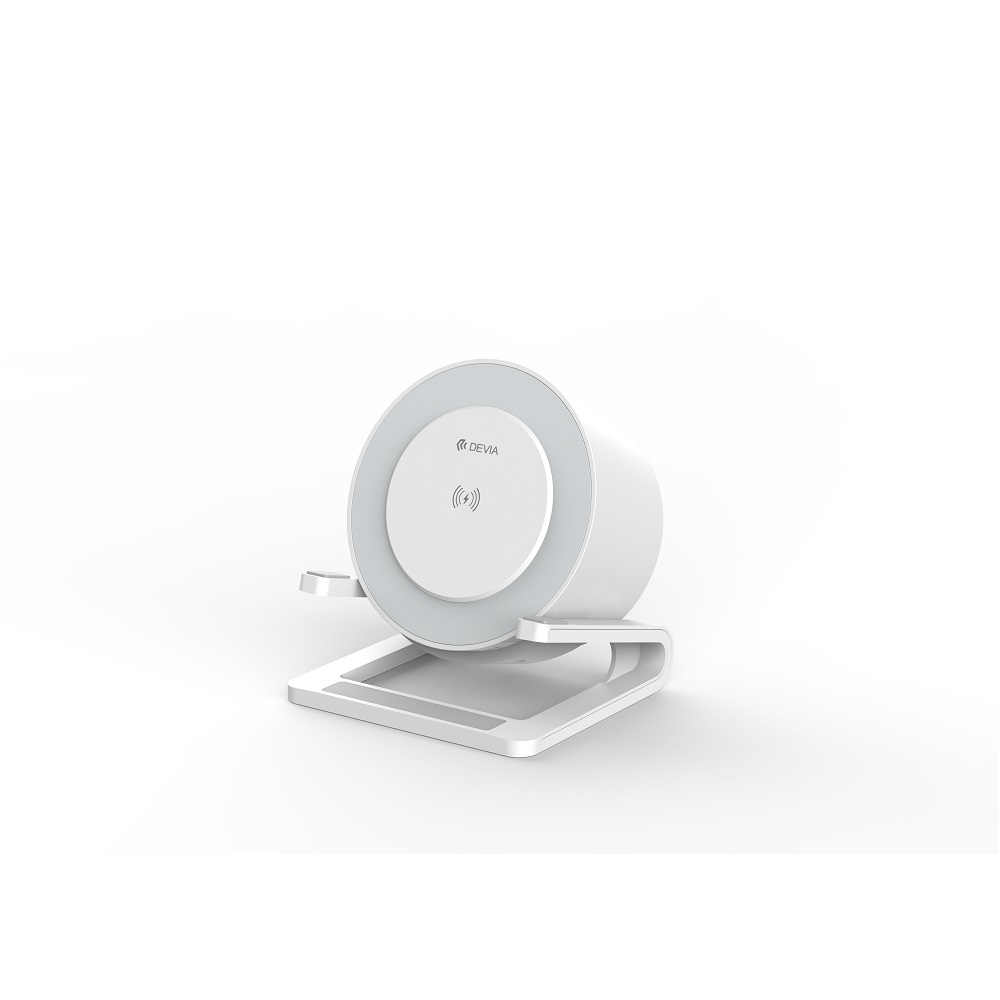 Devia Bluetooth-kaiutin IM-3 langattomalla laturilla 15W ja valolla valkoinen