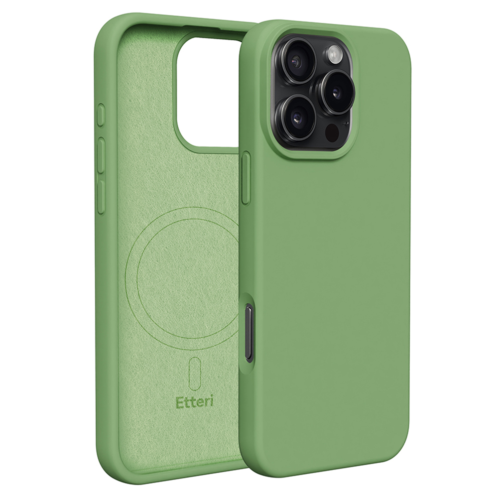 Etteri Silikoninen Mag suojakuori iPhone 16 Pro Max 6,9:lle vaaleanvihreä