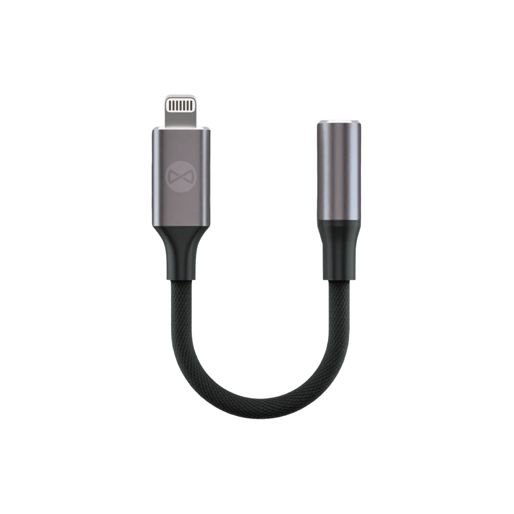 Forever audio-adapteri AJL-01 3,5 mm kuulokeliitin - Lightning musta