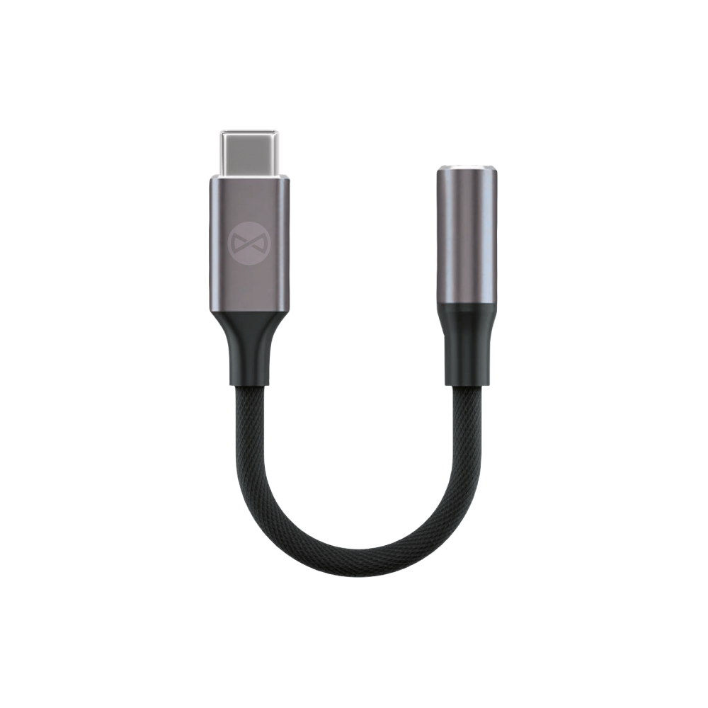 Forever adapteri AJC-01 audioliitin 3,5 mm - USB-C musta
