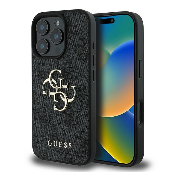 Guess 4G Big Logo kotelo iPhone 16 Pro - musta