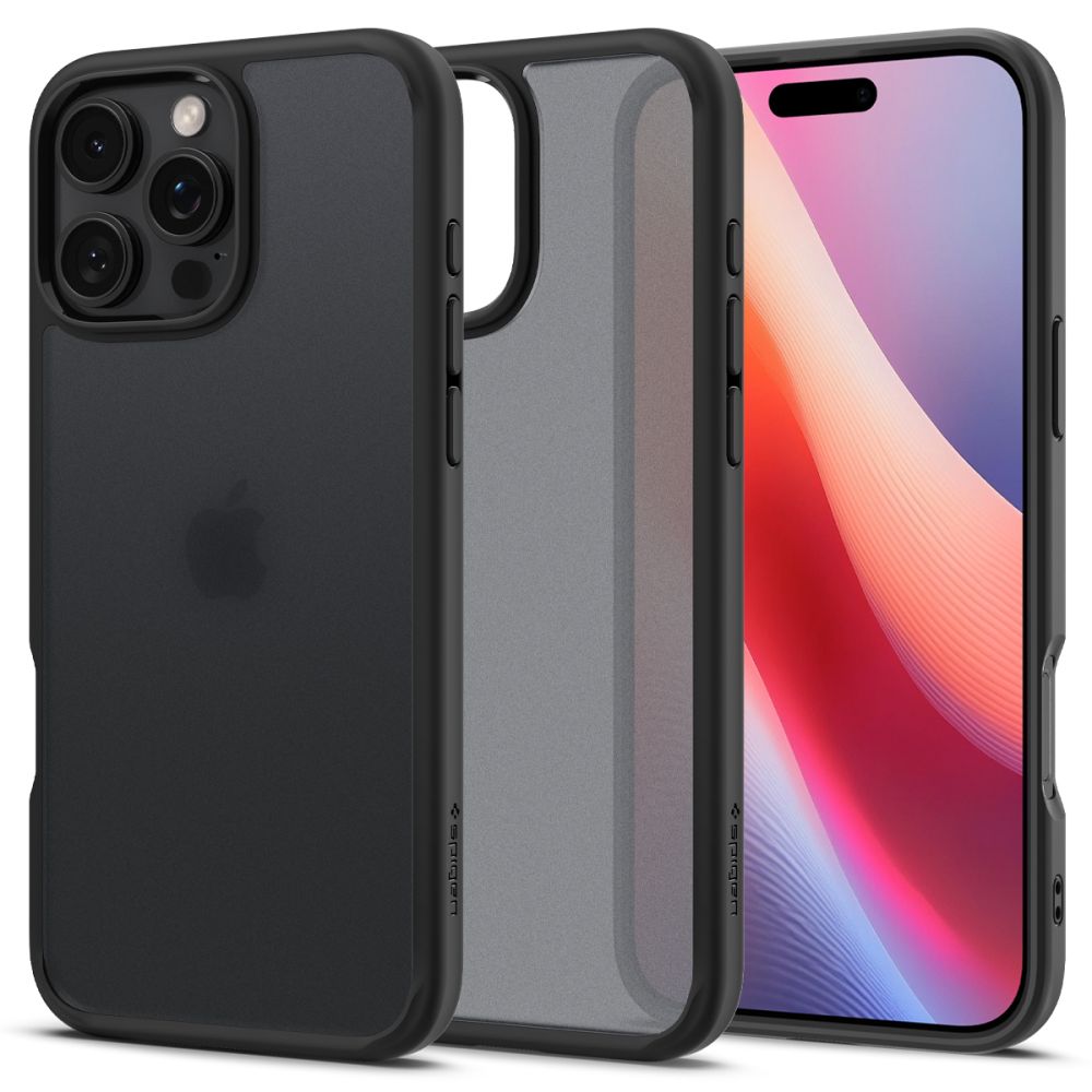Spigen Ultra Hybrid Suojakuori iPhone 16 Pro Max 6,9 - huurrettu musta