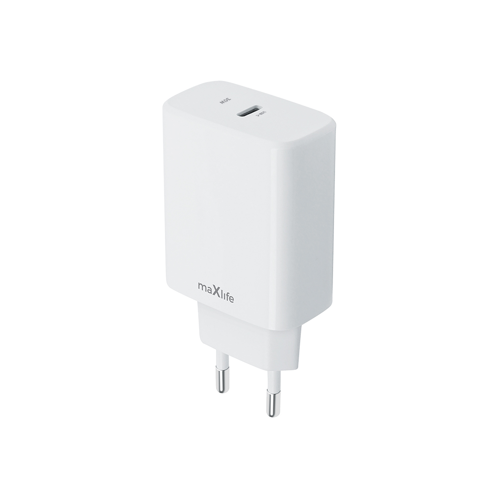 Maxlife MXTC-10-30C PD QC laturi 1x USB-C 30W, valkoinen