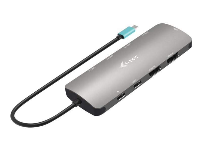 I-TEC USB-C Metal Nano -telakka 2x HDMI + PD