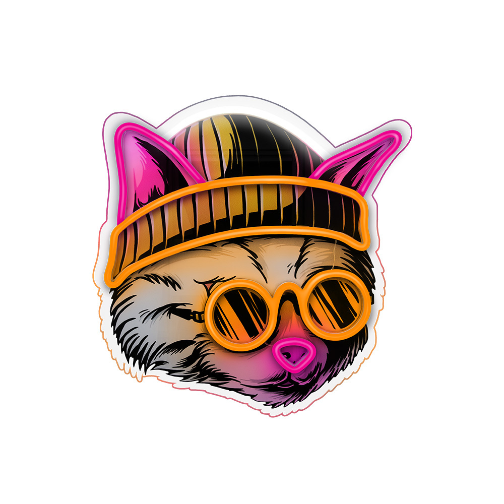 Neon ART LED CAT DREAMER moniväri FLA04 Forever Light