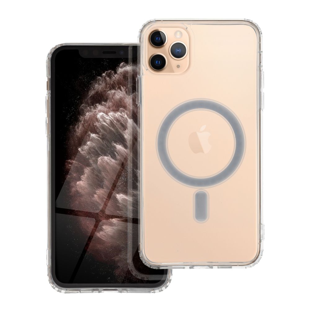 Suojakuori iPhone 11 PRO MAX:lle Clear Mag Cover (STR) MagSafe-yhteensopiva läpinäkyvä