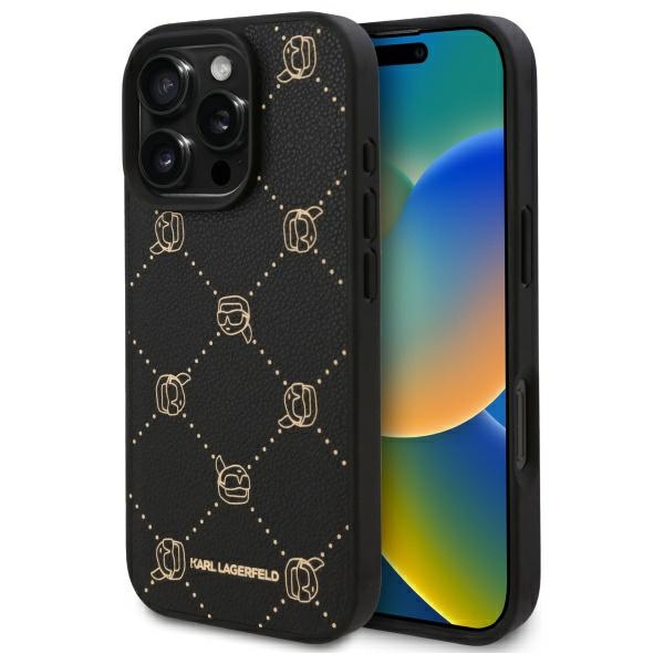 Karl Lagerfeld Suojakuori iPhone 16 Pro Max 6.9 KLHMP16XPGKHPHK Musta Kova Karl Head MagSafe
