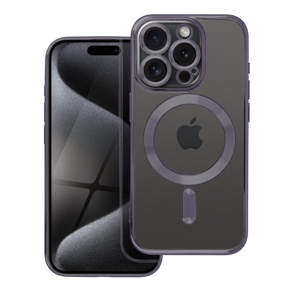 Electro Mag Suojakuori iPhone 15 PRO:lle yhteensopiva MagSafen kanssa musta