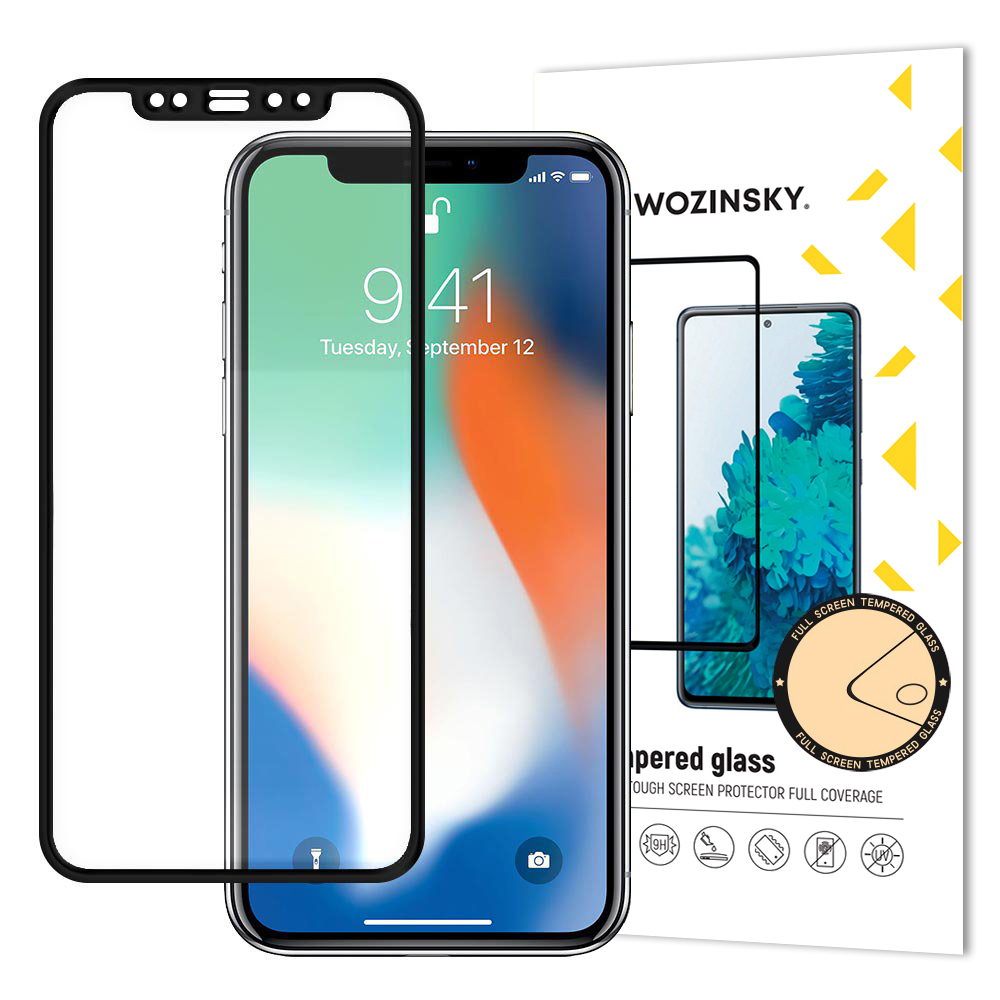 Wozinsky Täysliimattu karkaistu lasi iPhone 11 Pro Max / iPhone XS Max - mustalla kehyksellä varustetulle iPhone 11 Pro Max / iPhone XS Max -puhelimelle