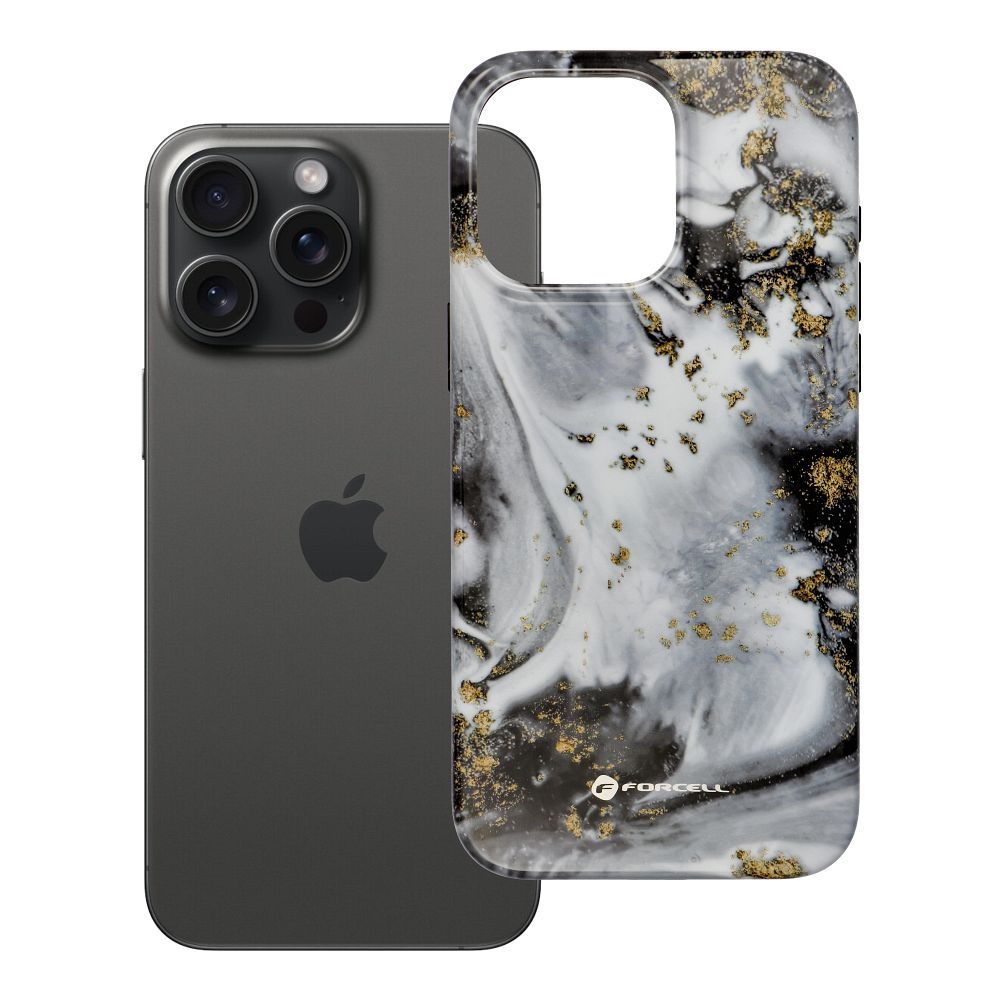 Suojakuori iPhone 15 PRO MAX:lle Forcell F-Protect Mirage Military Drop-Test hopeinen sumu