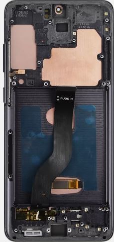LCD screen Samsung G985F/G986F S20 Plus with touch screen and frame Cosmic Black OLED (real size)