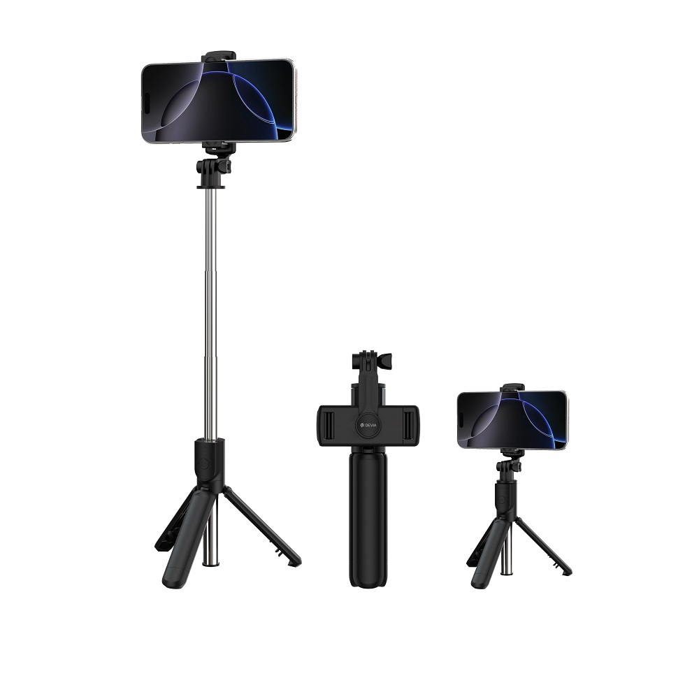 Devia selfie-tikku Bluetooth-jalusta ES083, musta
