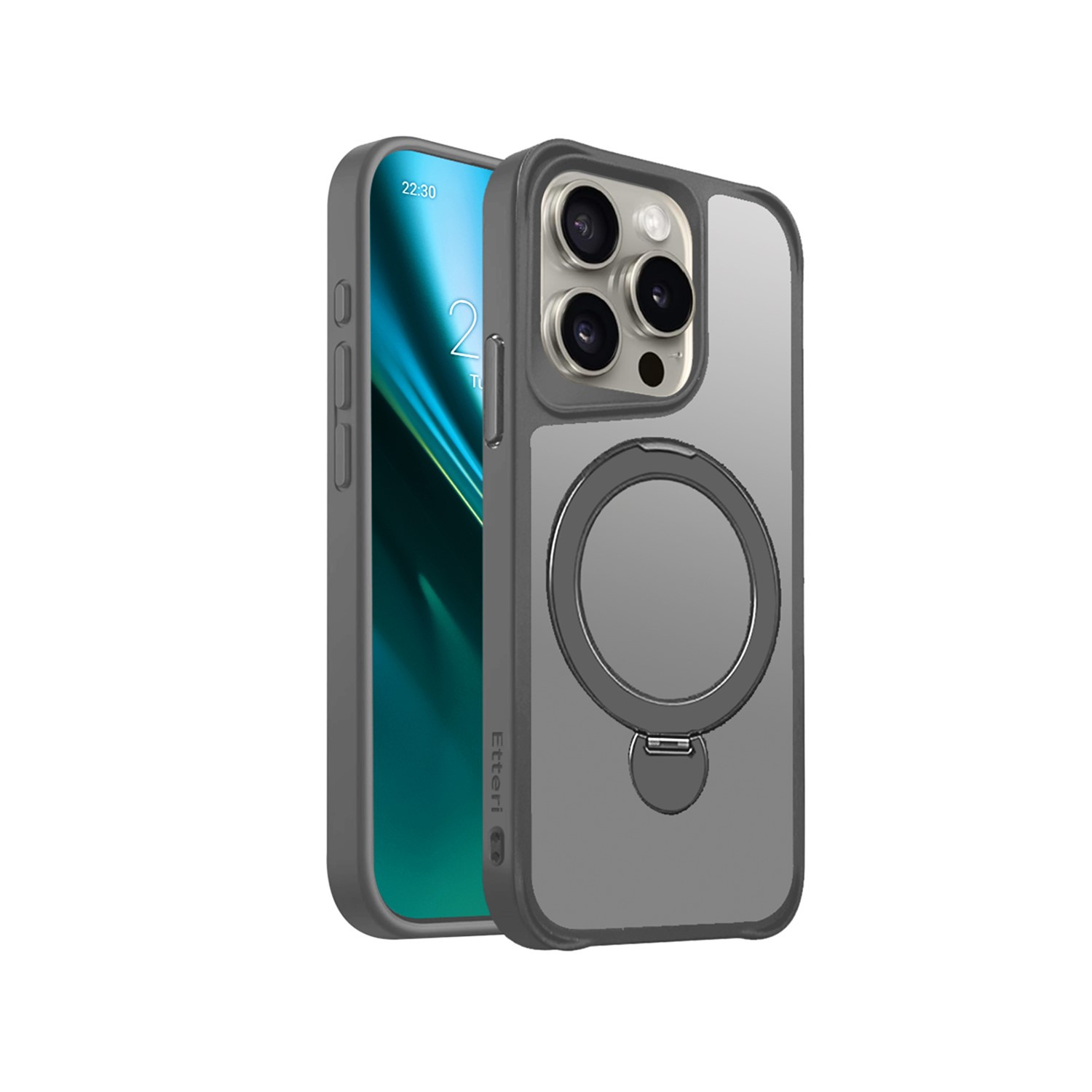 Etteri matta magneettirengaskuori iPhone 15 Pro 6,1' harmaa