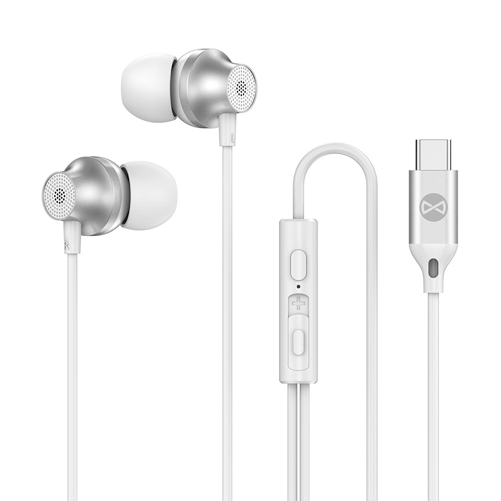 Forever langalliset kuulokkeet EP-02 USB-C, valkoiset