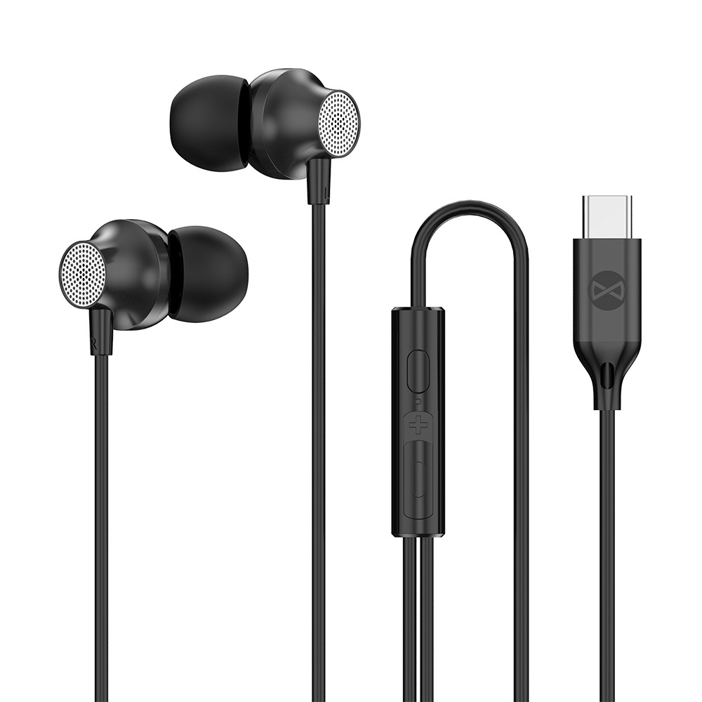 Forever langalliset kuulokkeet EP-02 USB-C, mustat