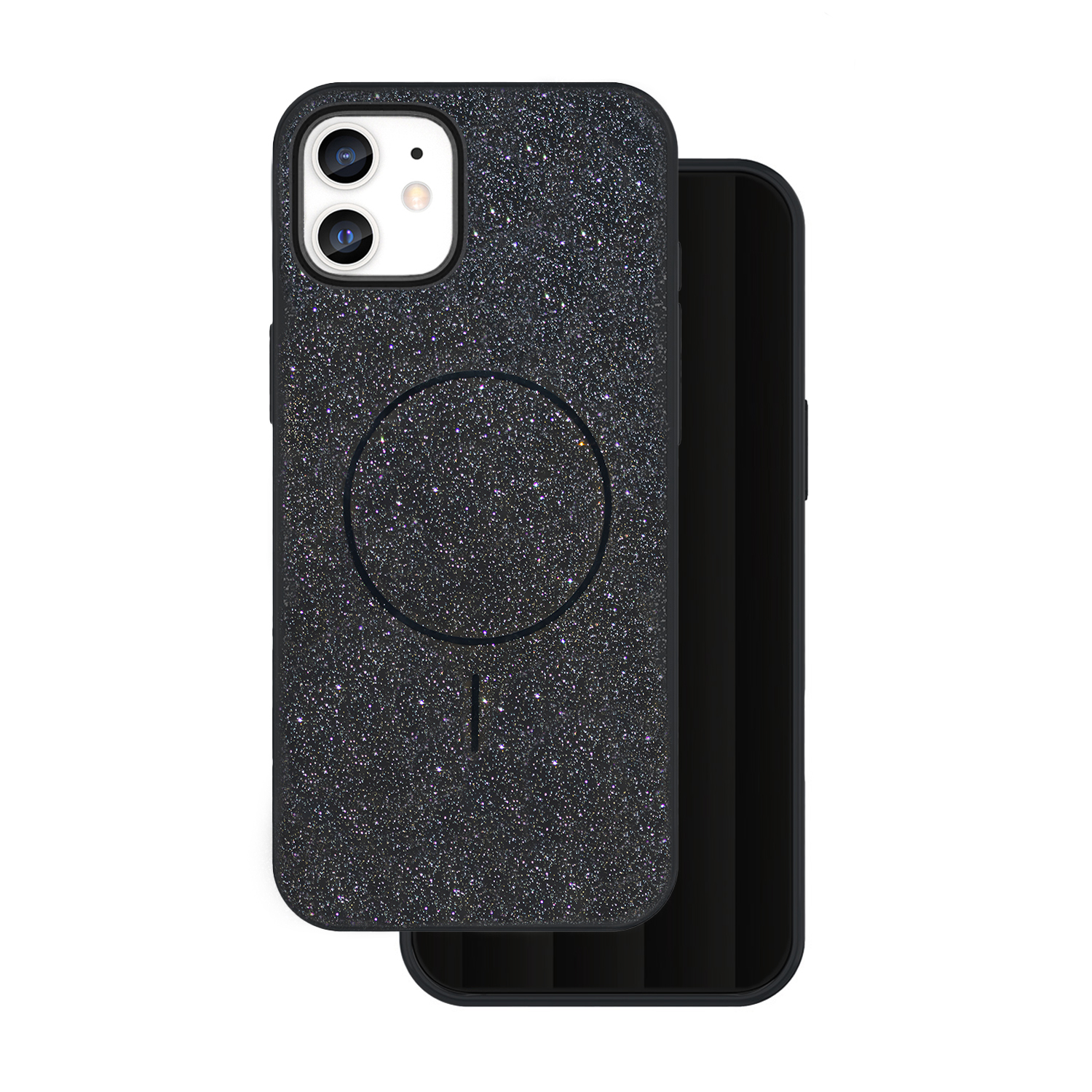 Kiiltävä ohut magneettinen suojakuori iPhone 11 musta