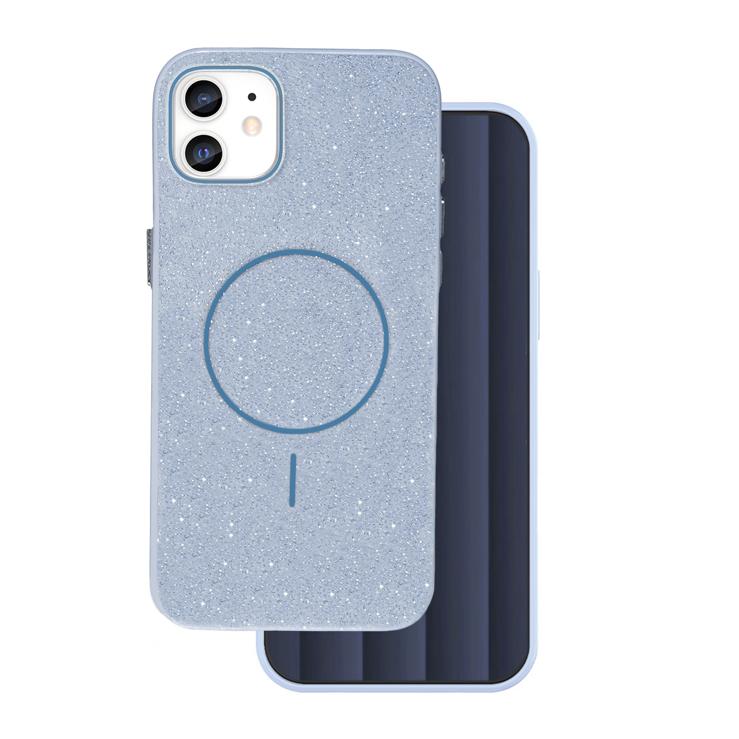 Kiiltävä ohut magneettinen suojakuori iPhone 11 sininen