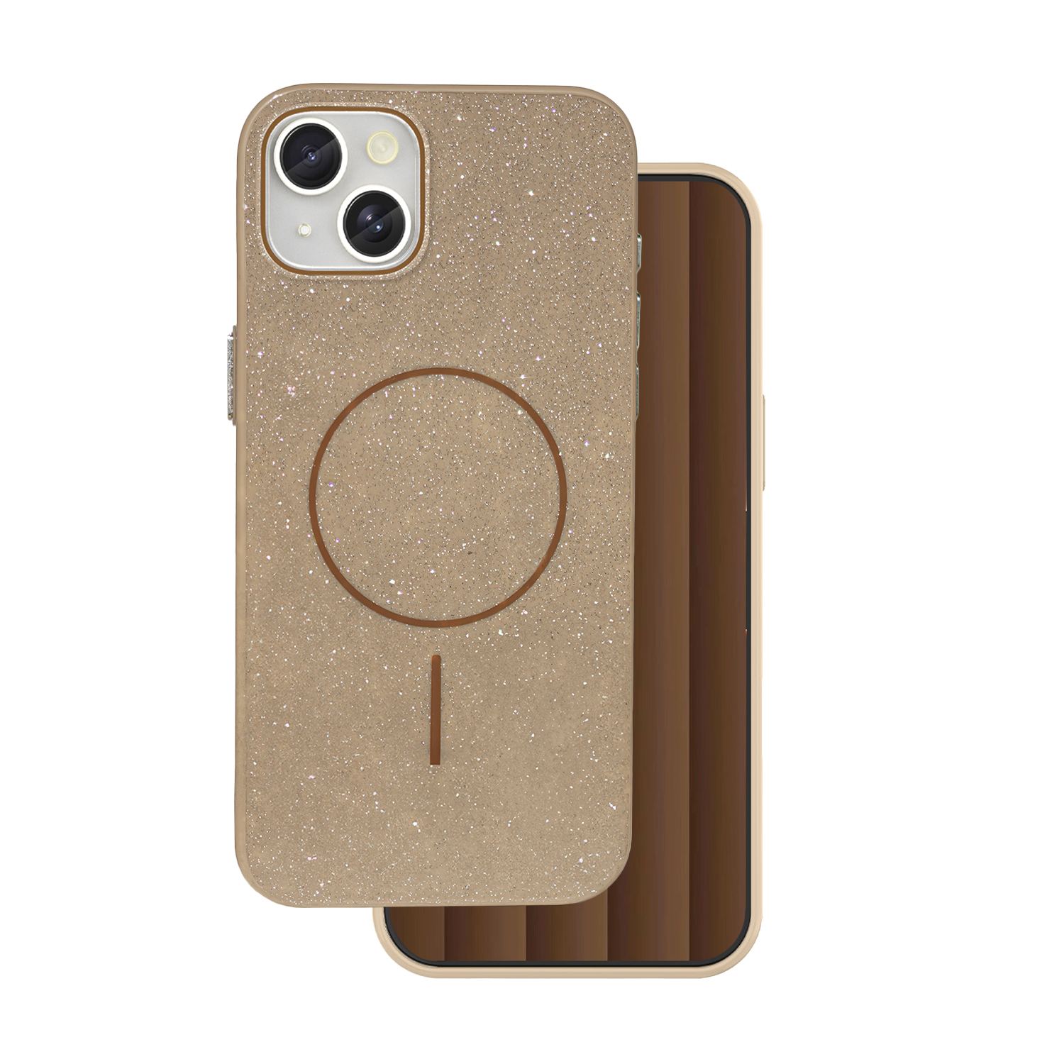 Glitter Thin Mag Suojakuori iPhone 17 Air 6,6 ruskea
