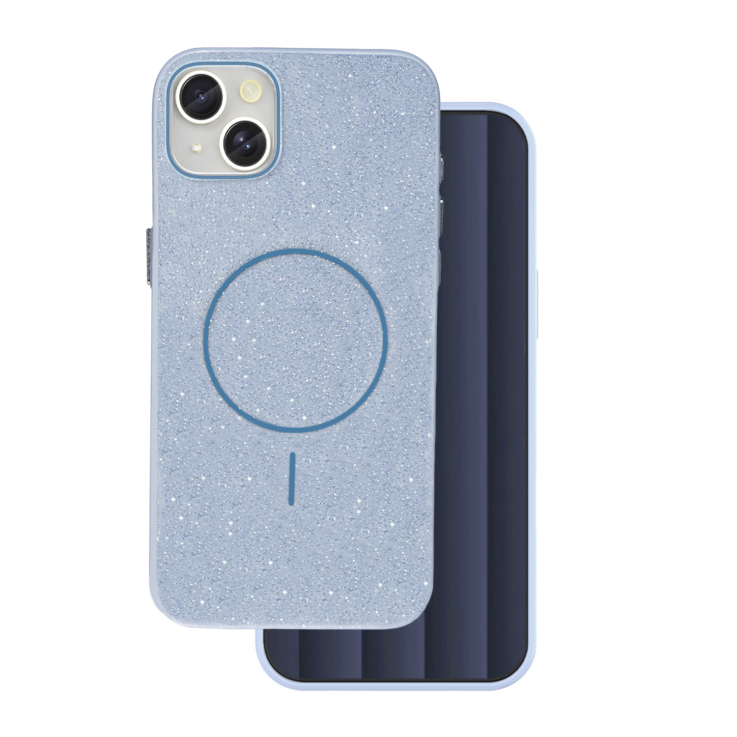 Glitter Thin Mag Suojakuori iPhone 17 Pro 6,3 sininen