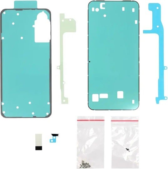 LCD-näytön ja takakuoren tarrasarja Samsung A566 A56 5G alkuperäinen (service pack)