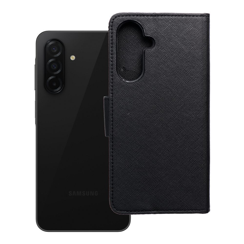 Läppäsuojakuori Samsung A56 Fancy Book musta