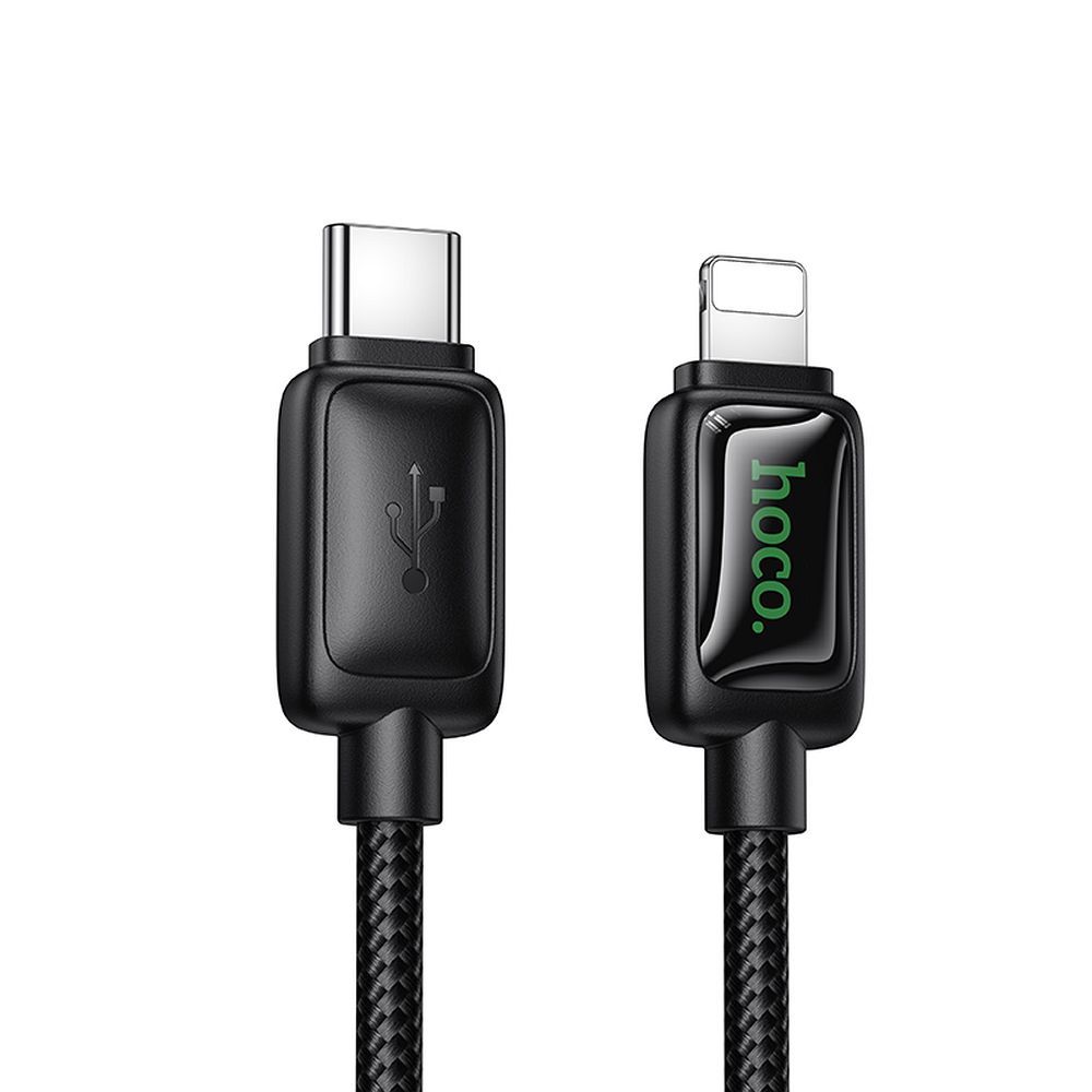Hoco U146 Kaapeli LCD-näytöllä USB-C – Lightning PD 30W 1.2m musta
