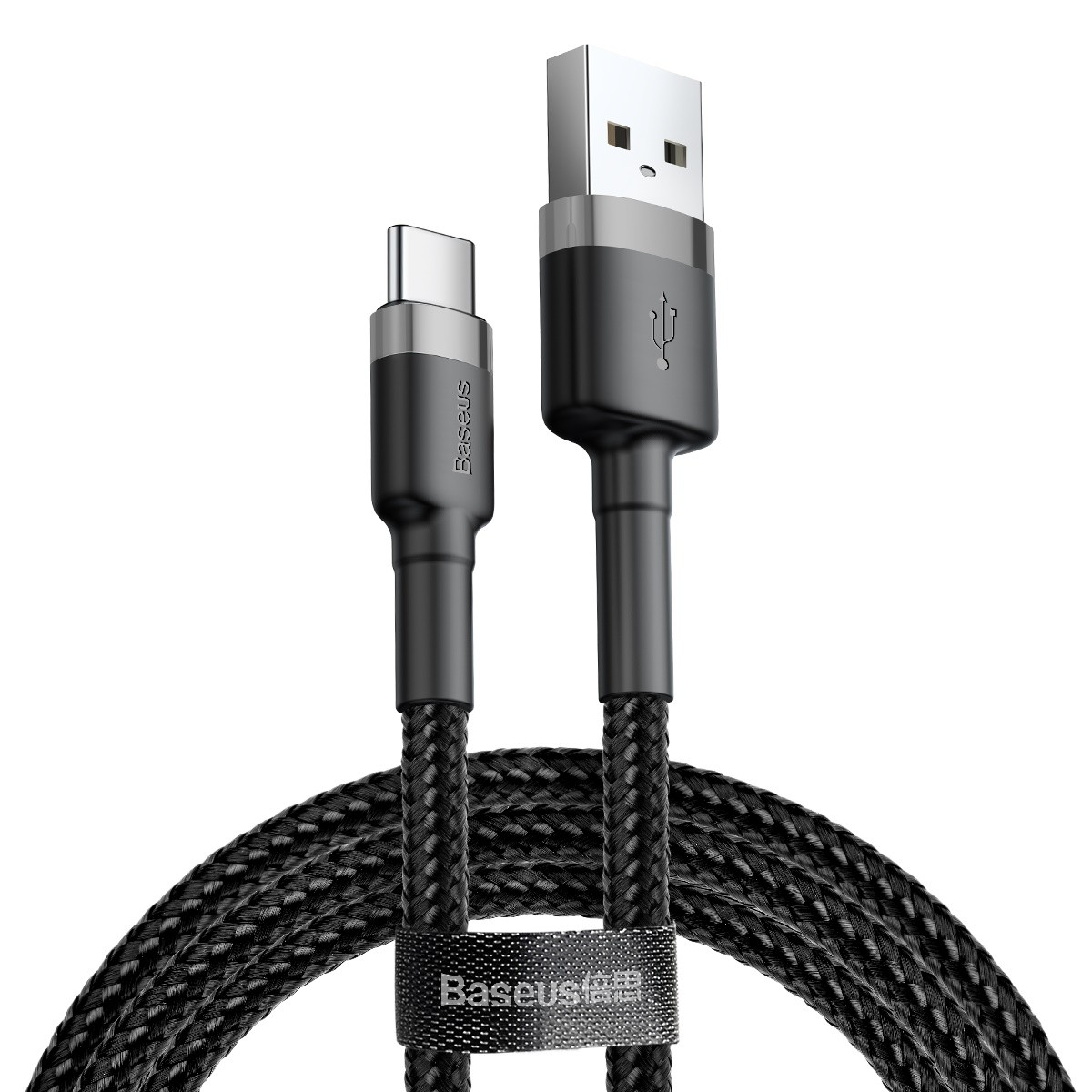 USB-kaapeli Baseus Cafule Type-C 1,0m 3A harmaa-musta CATKLF-BG1