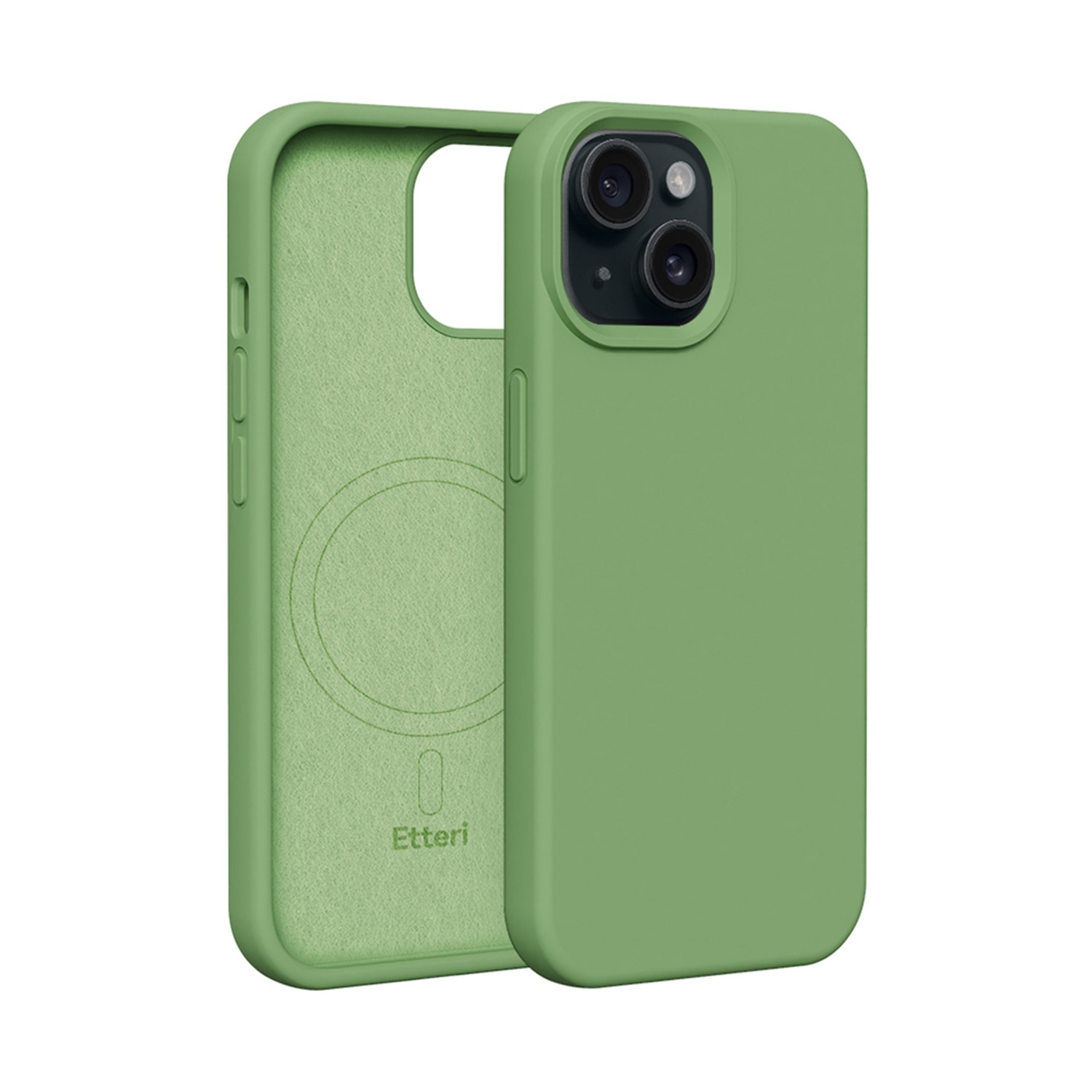 Etteri Silikoninen Mag suojakuori iPhone 14 6,1:lle vaaleanvihreä