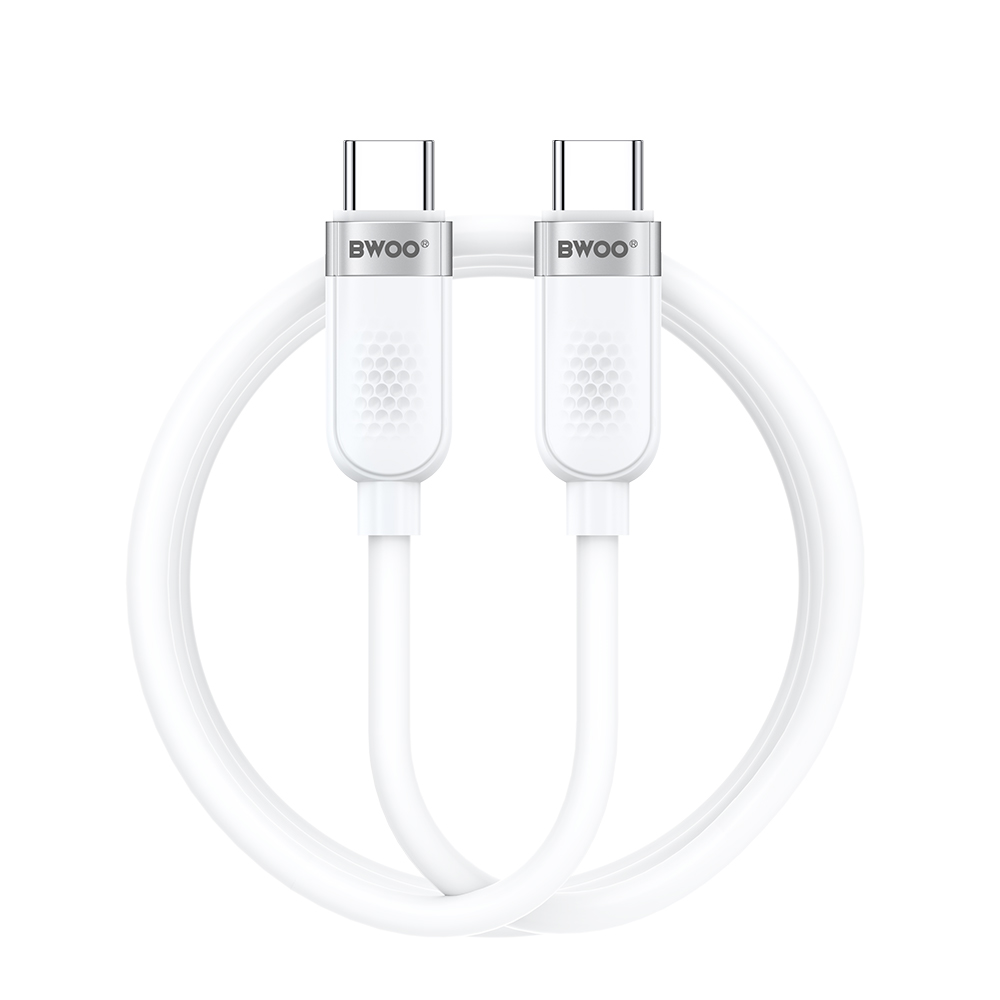 BWOO 65W kaapeli USB-C - USB-C 1m valkoinen