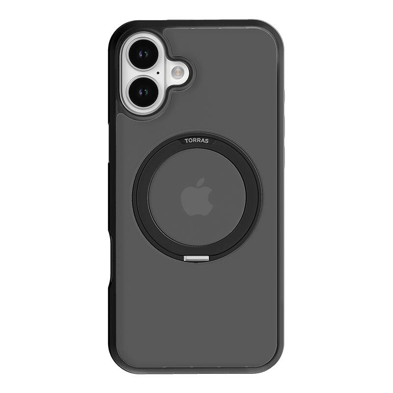 Torras Ostand Pro kotelo iPhone 16 Plus (musta)