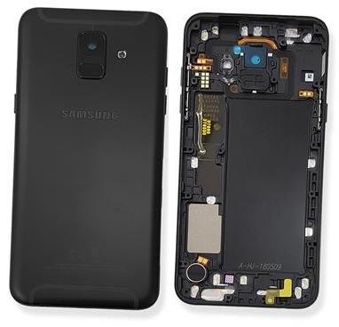 Takakuori Samsung A600 A6 2018:lle musta alkuperäinen (käytetty Grade C)