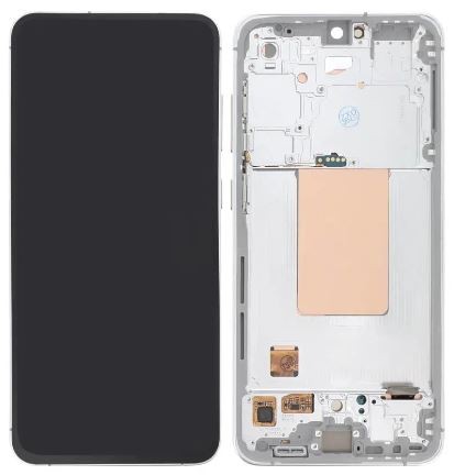 LCD-näyttö Samsung S721 S24 FE 5G kosketusnäytöllä ja kehyksellä White Blue/Gray/Mint/Yellow alkuperäinen (koottu huoltopaketti)