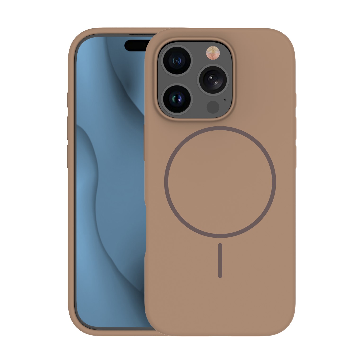 Silikoninen ohut magneettinen suojakuori iPhone 17 Air 6,6 ruskea