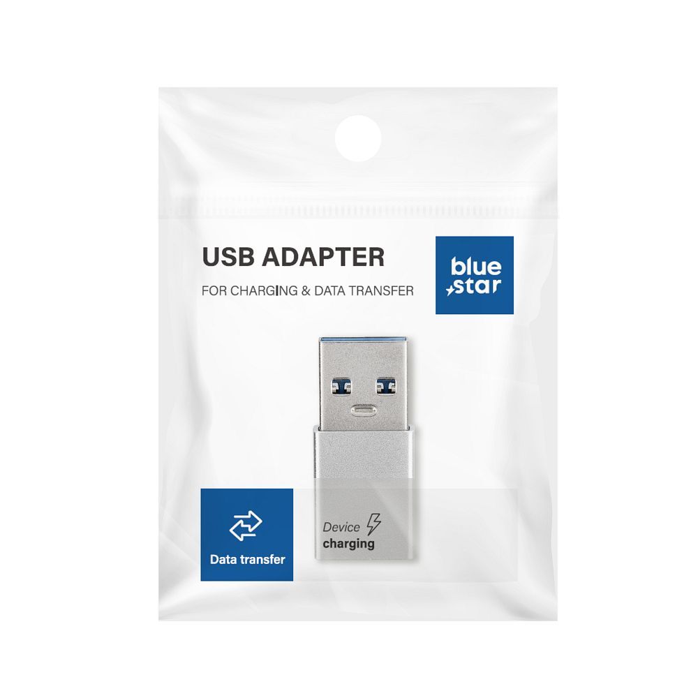 Adapteri Type C - USB A 3.0 Blue Star - valkoinen