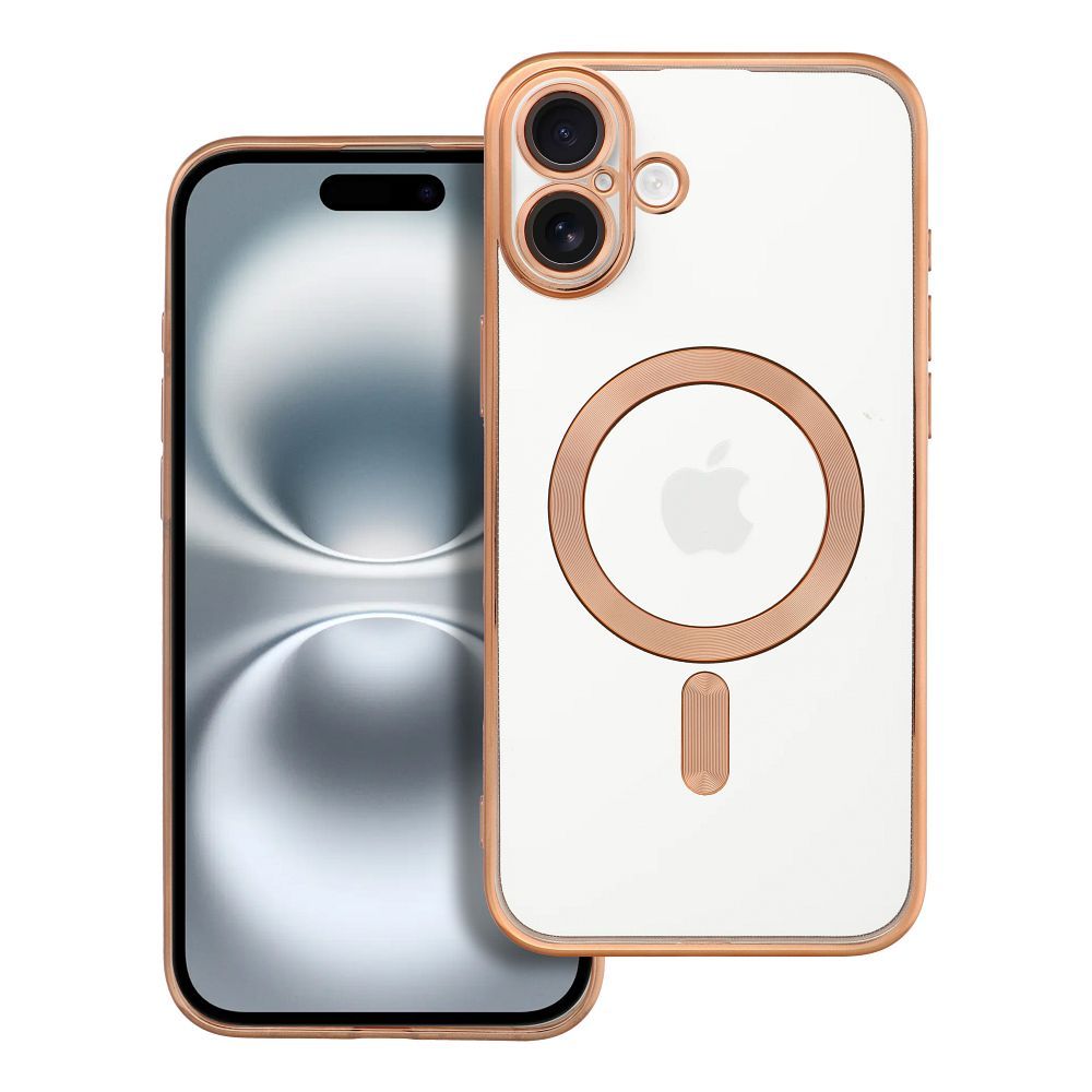 Suojakuori iPhone 16 PLUS:lle Electro Mag Cover yhteensopiva MagSafe-version kanssa kultainen