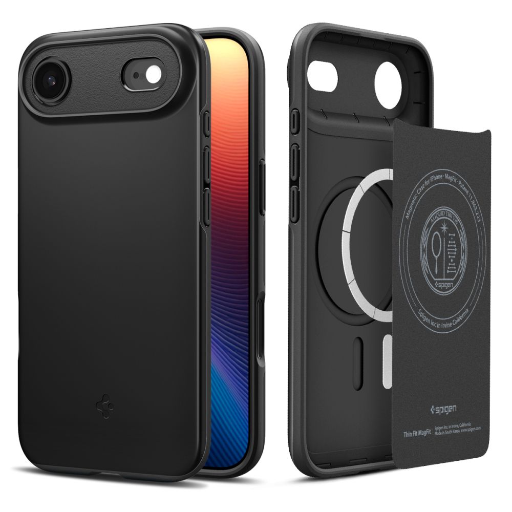 Spigen Thin Fit Mag Magsafe Suojakuori iPhone 17 Air:lle musta