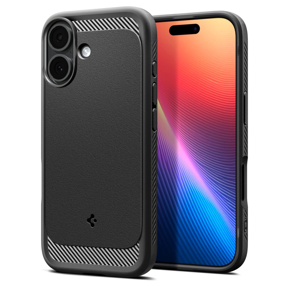Spigen Rugged Armor Mag Magsafe Suojakuori iPhone 17:lle Matte Black