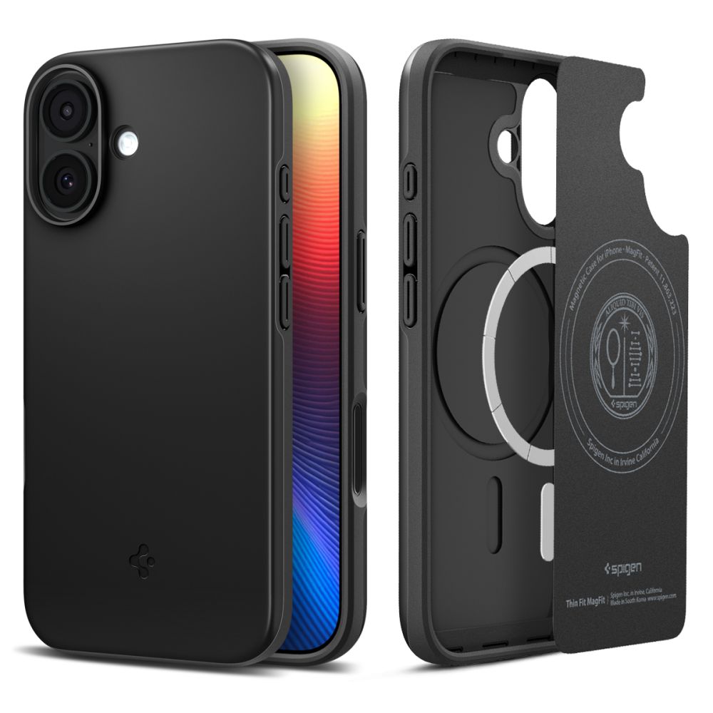 Spigen Thin Fit Mag Magsafe Suojakuori iPhone 17:lle musta