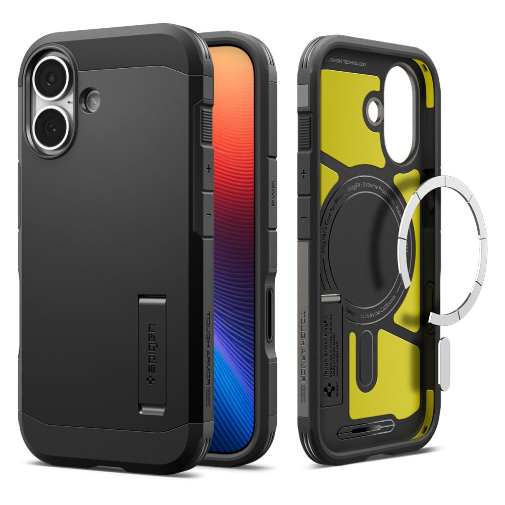 Spigen Tough Armor T Mag Magsafe Suojakuori iPhone 17:lle musta