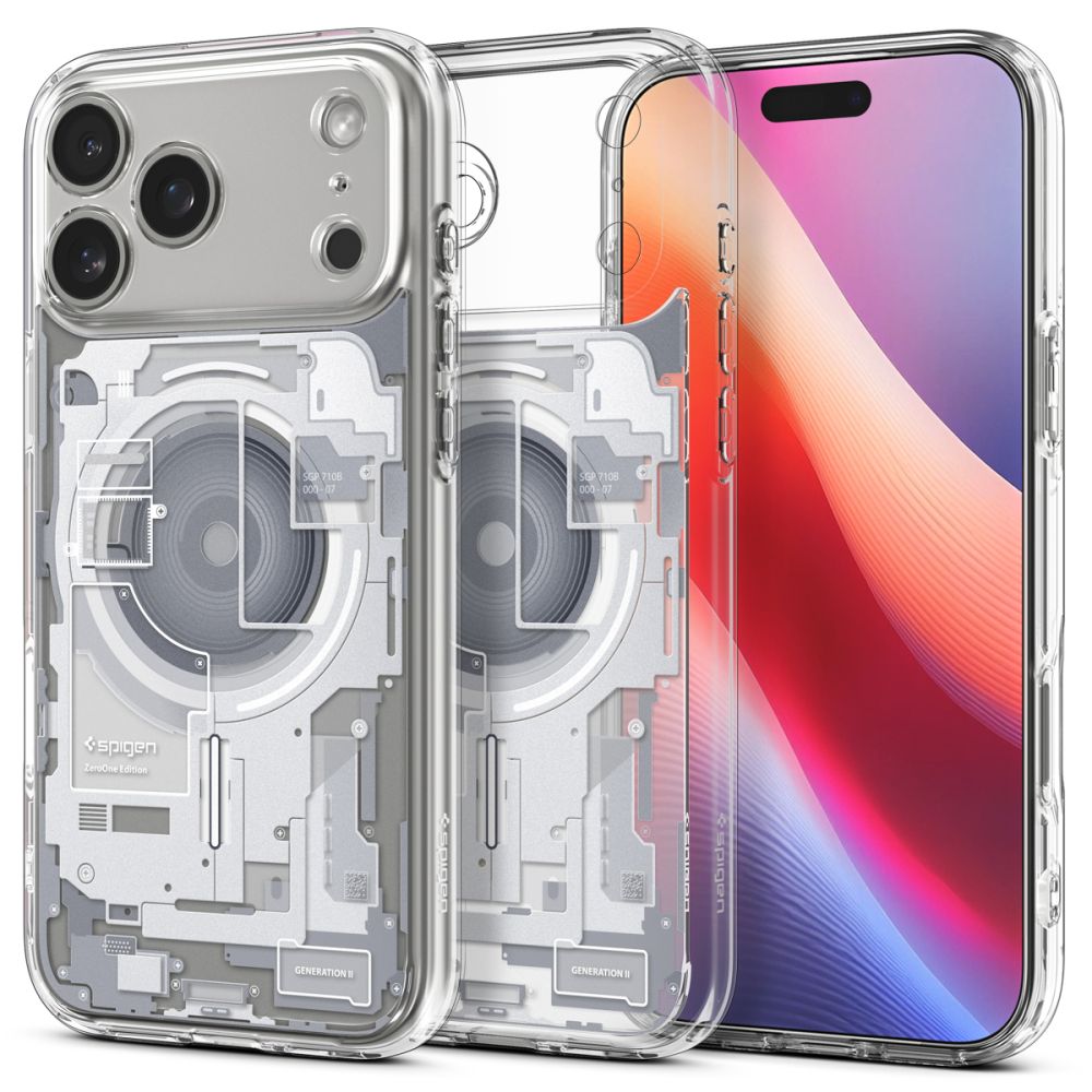 Spigen Ultra Hybrid Mag Magsafe Suojakuori iPhone 17 Pro:lle Zero One valkoinen