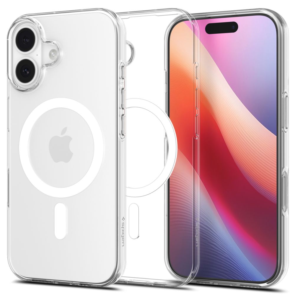 Spigen Liquid Crystal Mag Magsafe Suojakuori iPhone 17:lle Clear/White