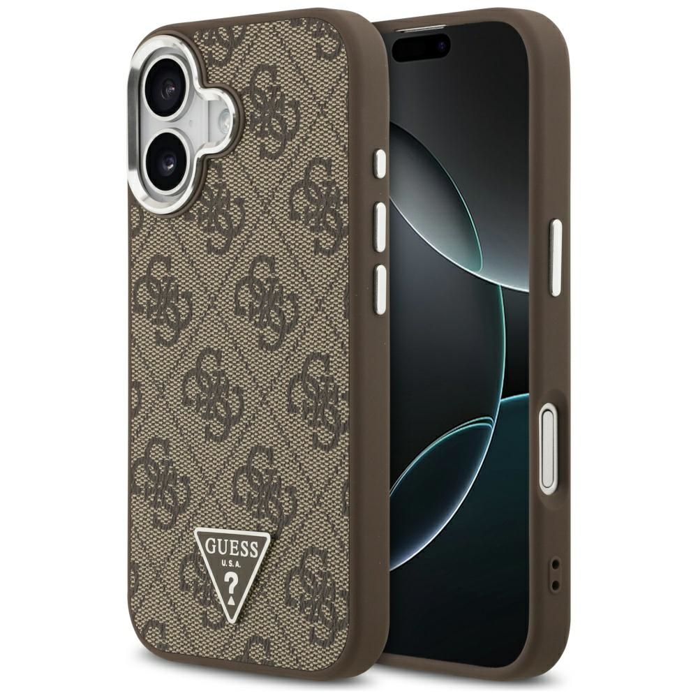 GUESS suojakuori iPhone 17 MagSafe-yhteensopiva PU 4G W/Triangle Logo SL - ruskea