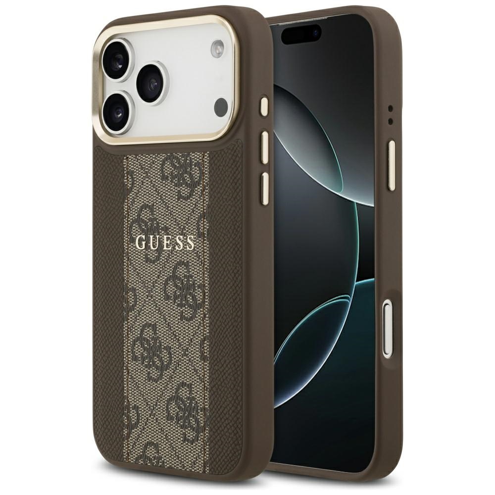 Guess 4G Stripe MagSafe -suojakuori iPhone 17 Pro Max - ruskea