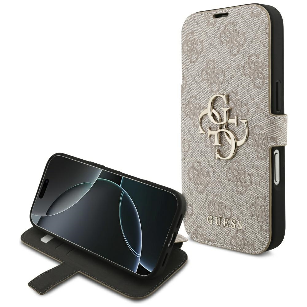 Guess Book 4G Metal Logo -suojakuori iPhone 17 Pro - pinkki