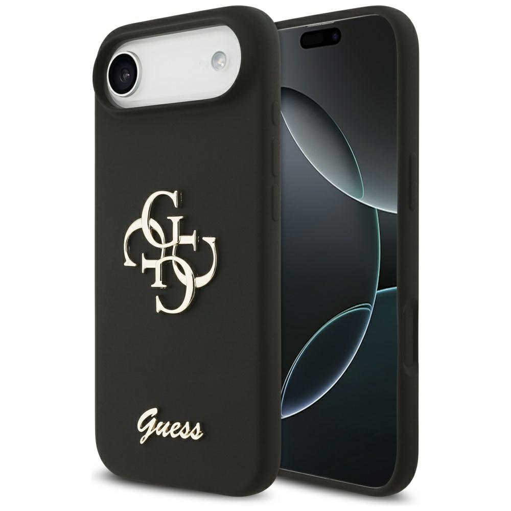 Guess Silikoninen Big 4G Script Suojakuori iPhone Air:lle musta