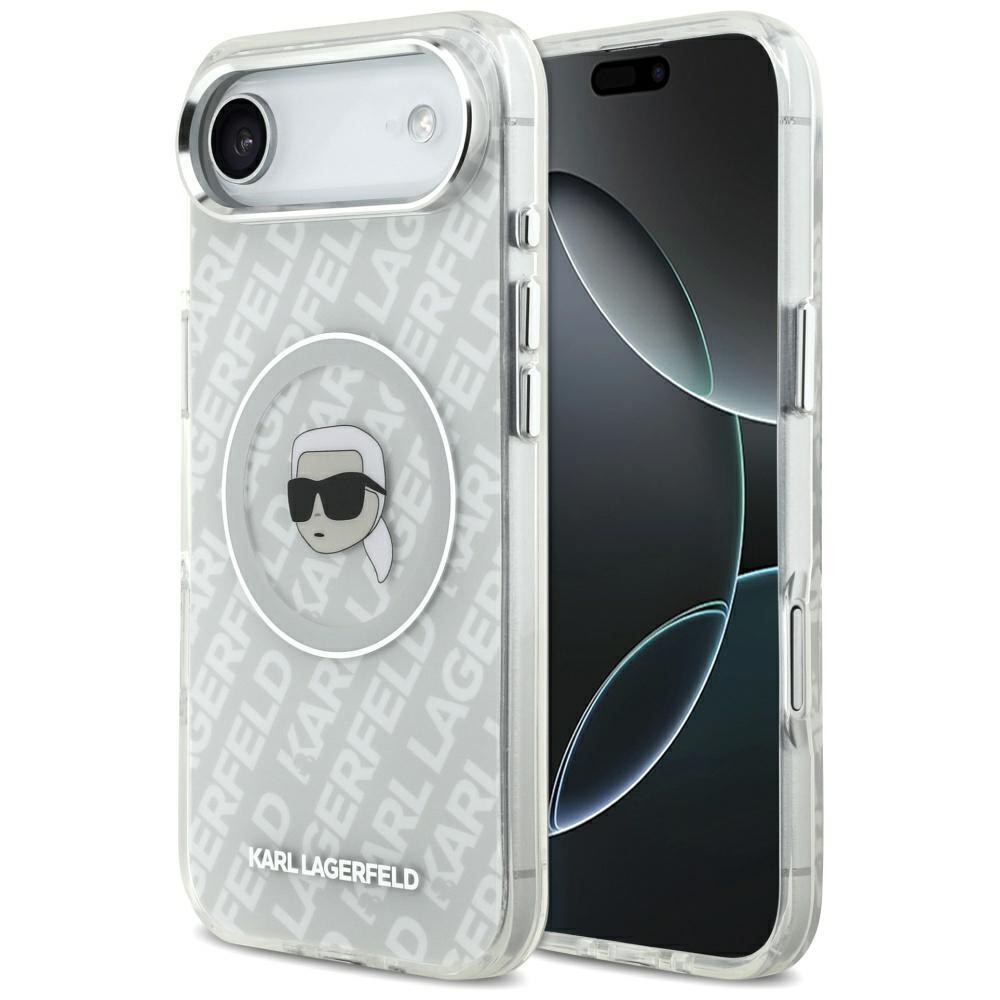Karl Lagerfeld IML Karl Head Logo MagSafe Suojakuori iPhone Air:lle - Harmaa